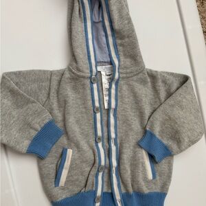 Jacadi Gray and Blue Kids Hoodie